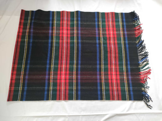 Johnstons Large Cashmere Scarf, Check Pattern, Multicolor, Approx. 70x200cm