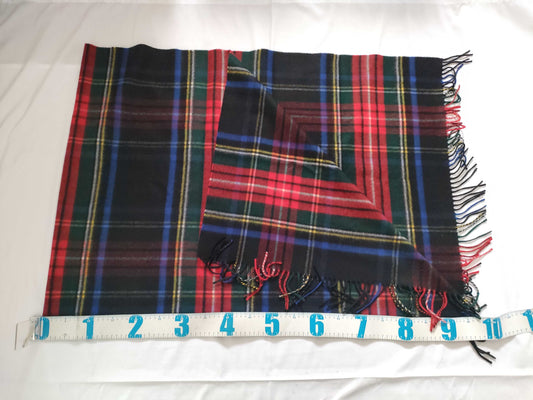 Johnstons Large Cashmere Scarf, Check Pattern, Multicolor, Approx. 70x200cm