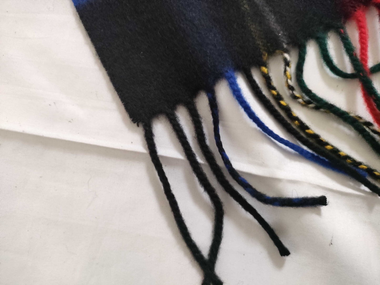 Johnstons Large Cashmere Scarf, Check Pattern, Multicolor, Approx. 70x200cm