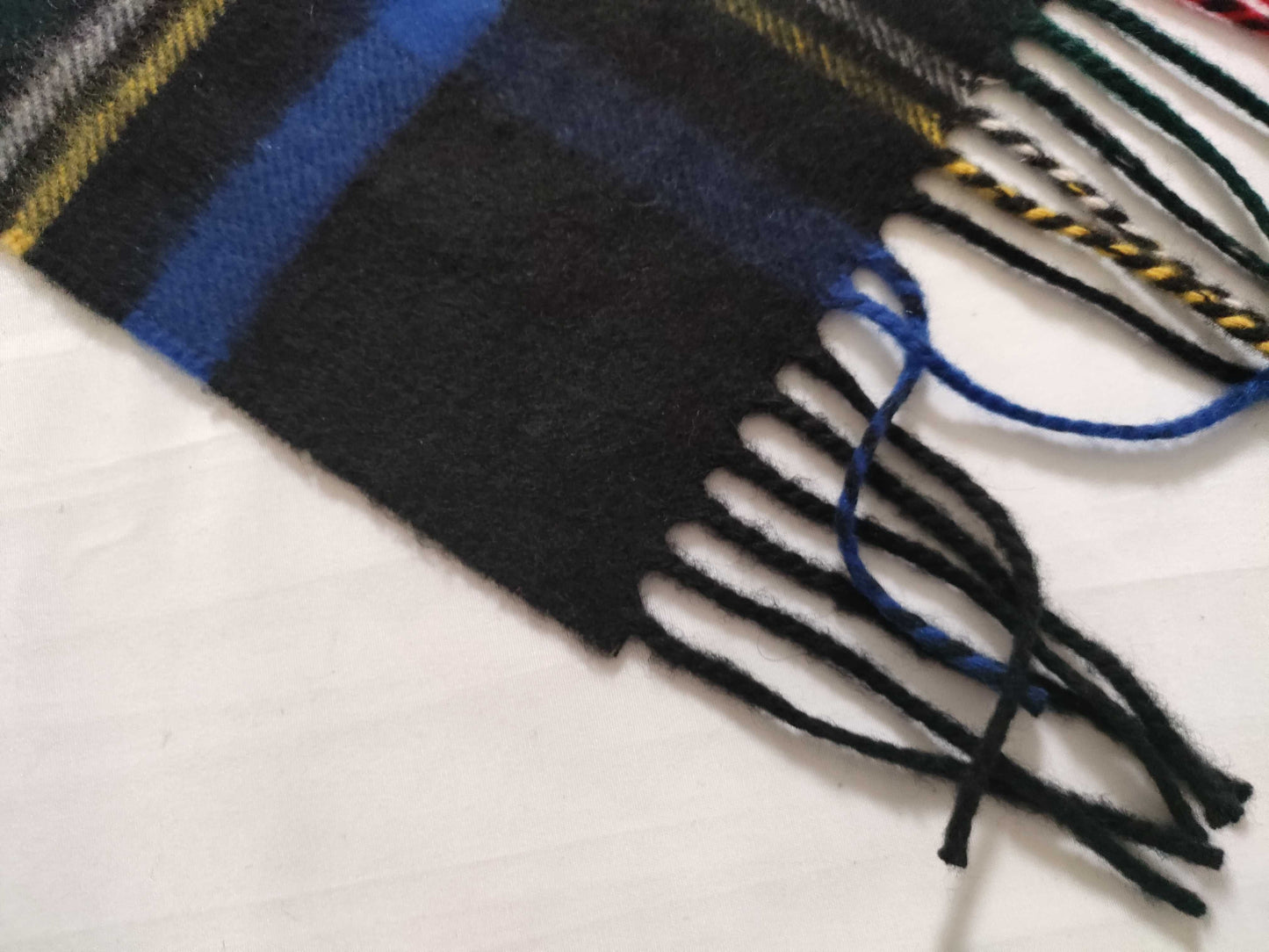 Johnstons Large Cashmere Scarf, Check Pattern, Multicolor, Approx. 71cm x 206cm