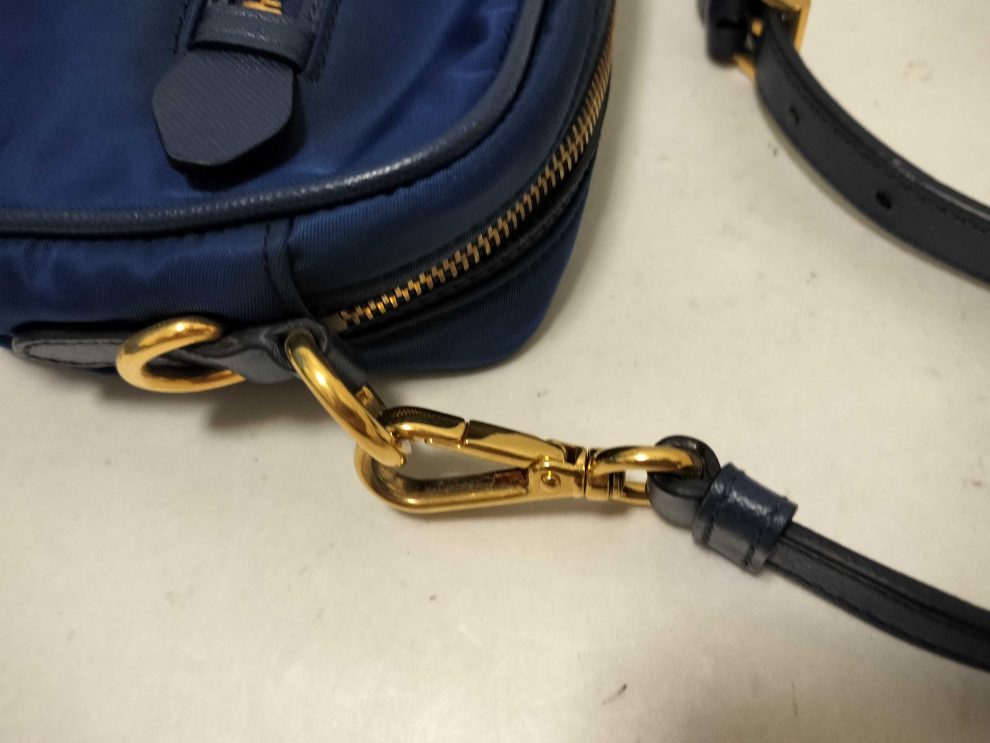 PRADA Nylon Prada Shoulder Bag with Triangle Logo