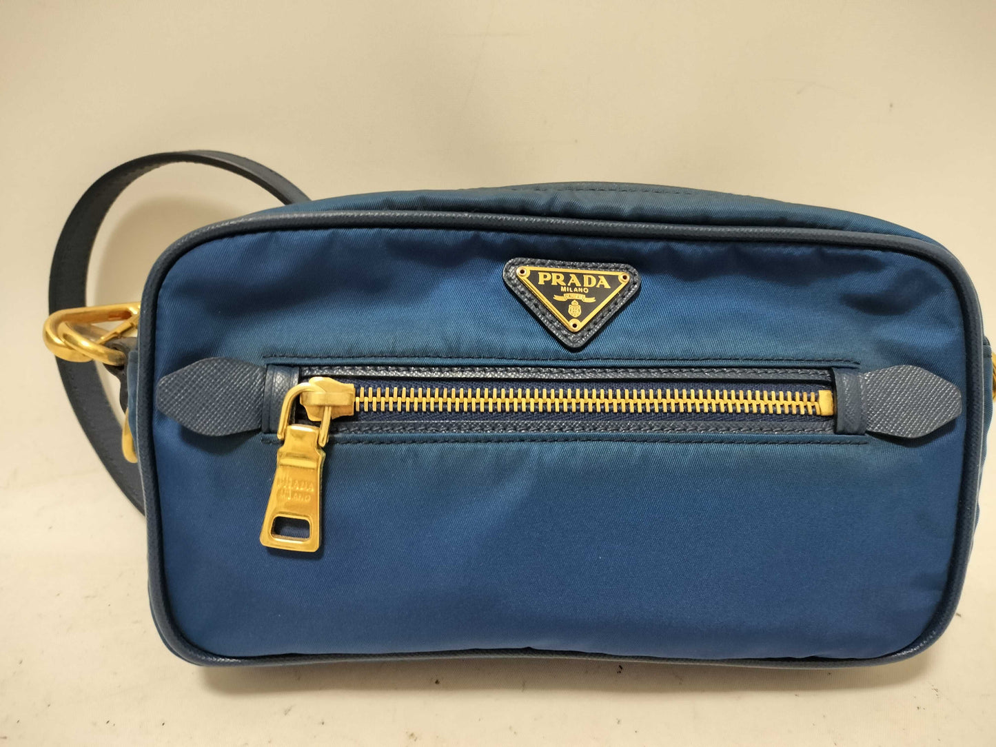 PRADA Nylon Prada Shoulder Bag with Triangle Logo