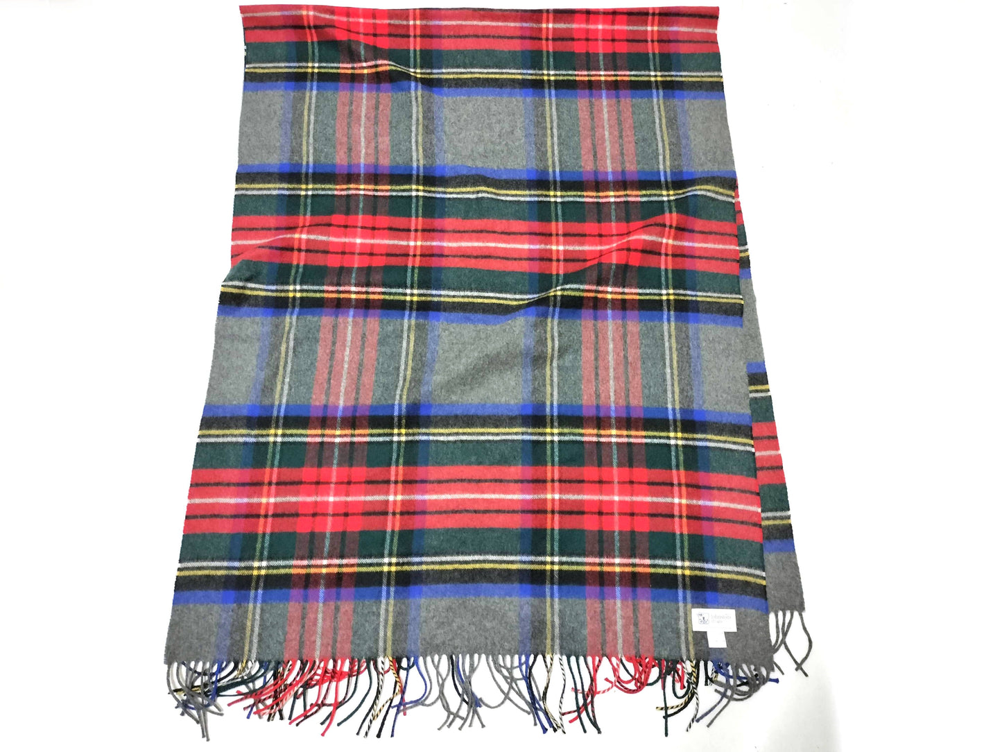 Johnstons Large Check Cashmere Scarf, Multicolor, Approx. 73 x 204cm