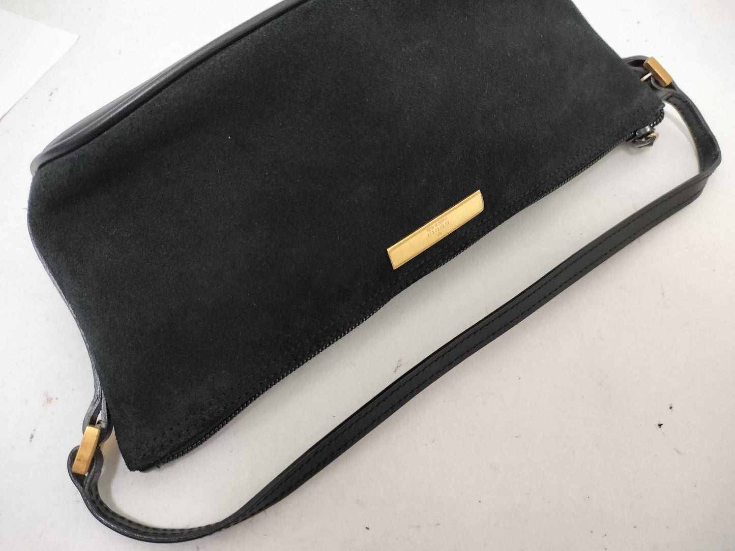 GUCCI Handbag Accessory Pouch Suede Black Pouch