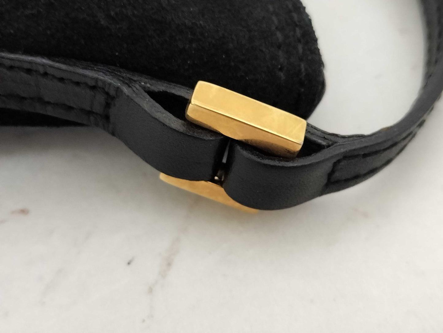 GUCCI Handbag Accessory Pouch Suede Black Pouch