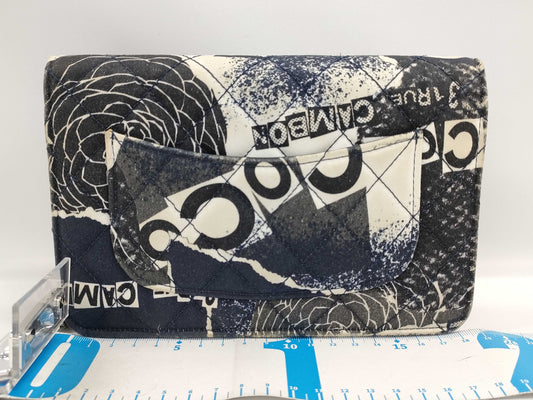 CHANEL Matelasse Chain Wallet, Navy, Silver Hardware, 29 Series