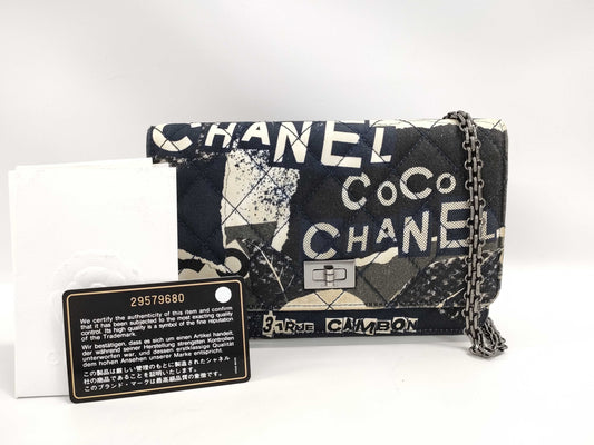 CHANEL Matelasse Chain Wallet, Navy, Silver Hardware, 29 Series