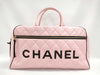CHANEL Matelasse Boston Bag Pink x Black
