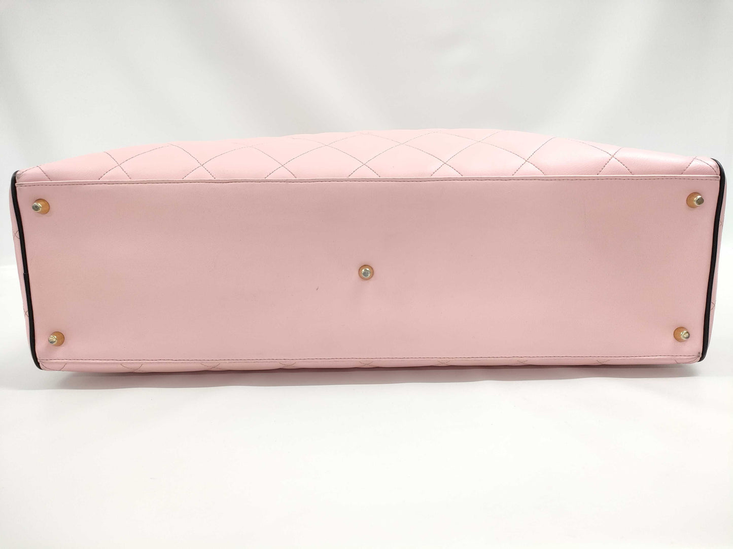 CHANEL Matelasse Boston Bag Pink x Black
