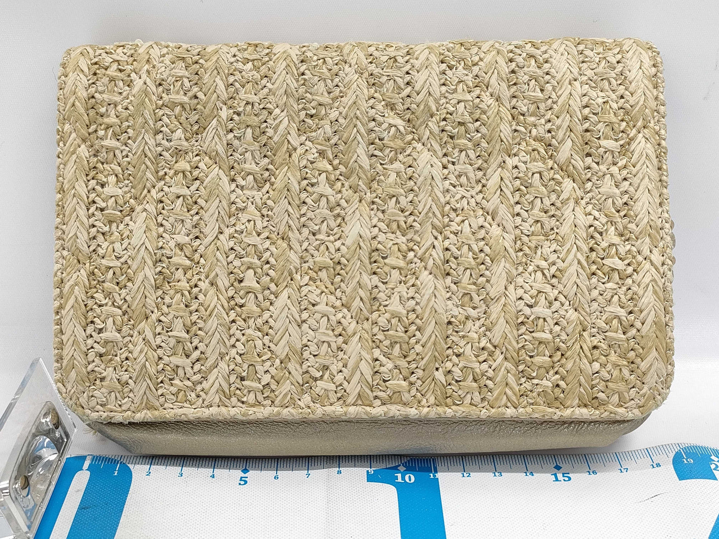 CHANEL Matelasse Raffia Chain Wallet, Beige, Owl Design, 25 Series
