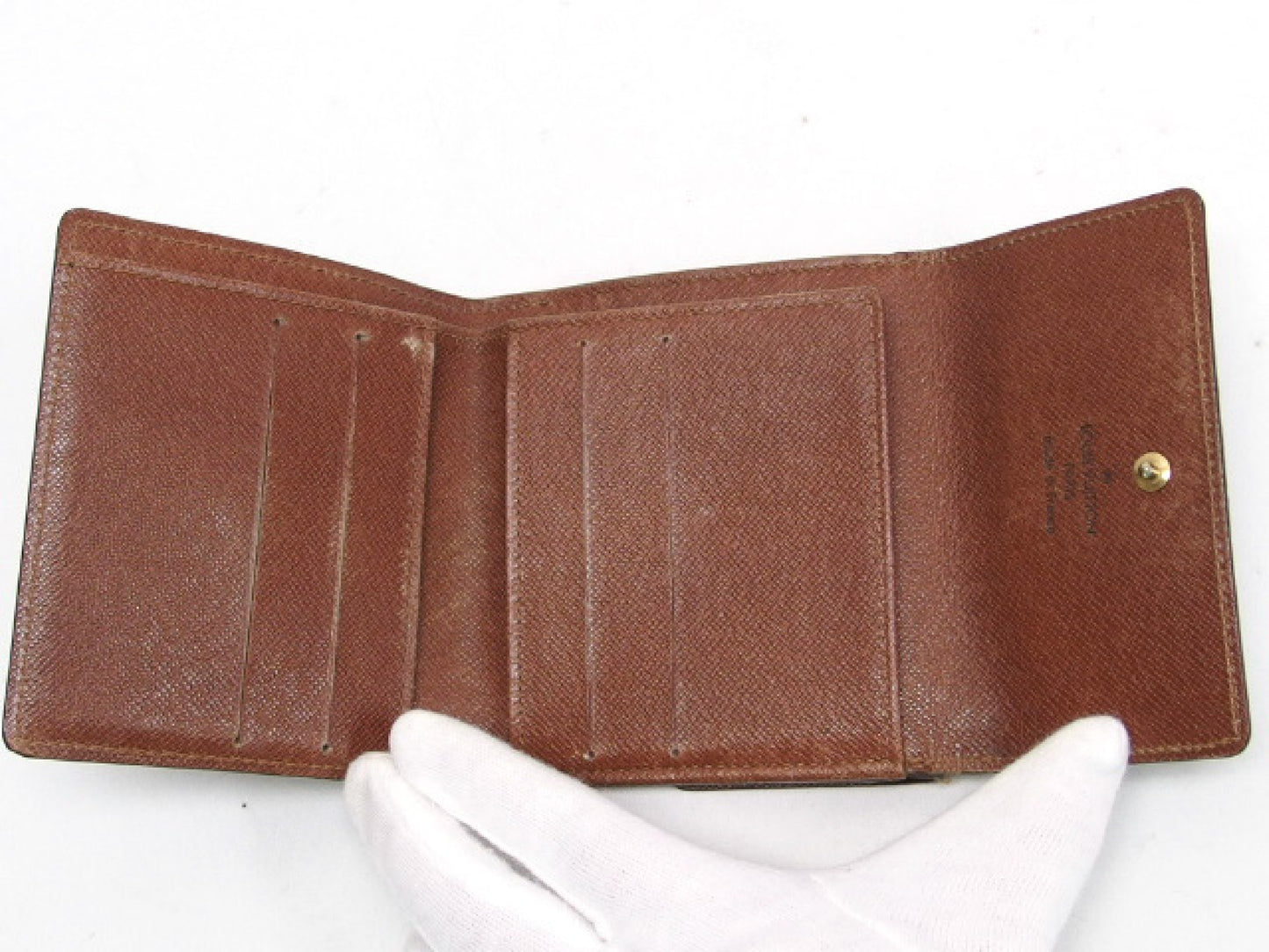 LOUIS VUITTON Monogram Double-Hook Compact Wallet, Monogram Porte Monnaie Bi-Eye Carte Credit, M61652, Manufactured with TH1915 Stamp