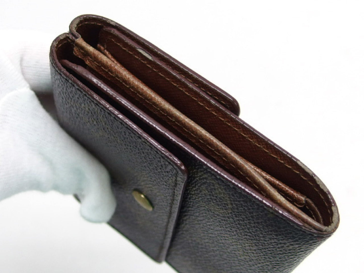 LOUIS VUITTON Monogram Double-Hook Compact Wallet, Monogram Porte Monnaie Bi-Eye Carte Credit, M61652, Manufactured with TH1915 Stamp