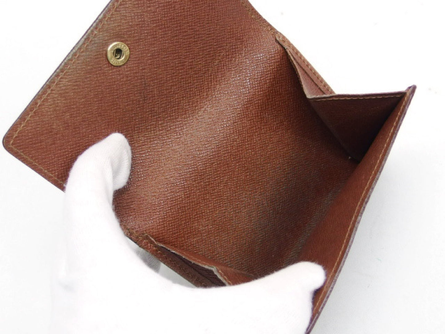 LOUIS VUITTON Monogram Double-Hook Compact Wallet, Monogram Porte Monnaie Bi-Eye Carte Credit, M61652, Manufactured with TH1915 Stamp