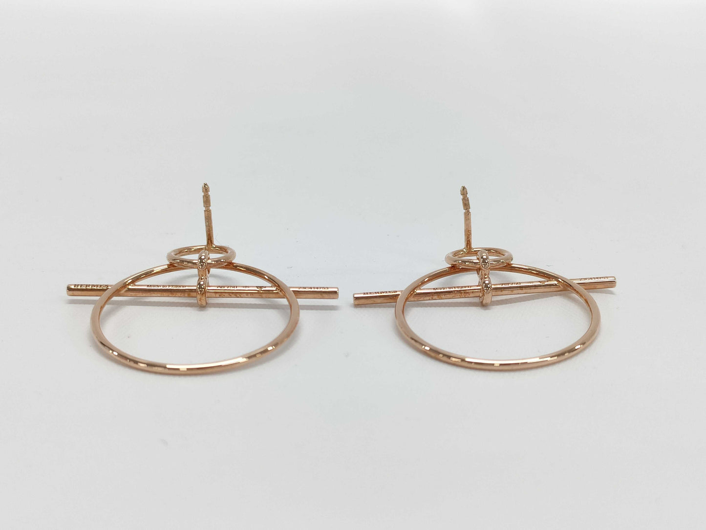 HERMES Echappé PG Au750 8.3g Earrings