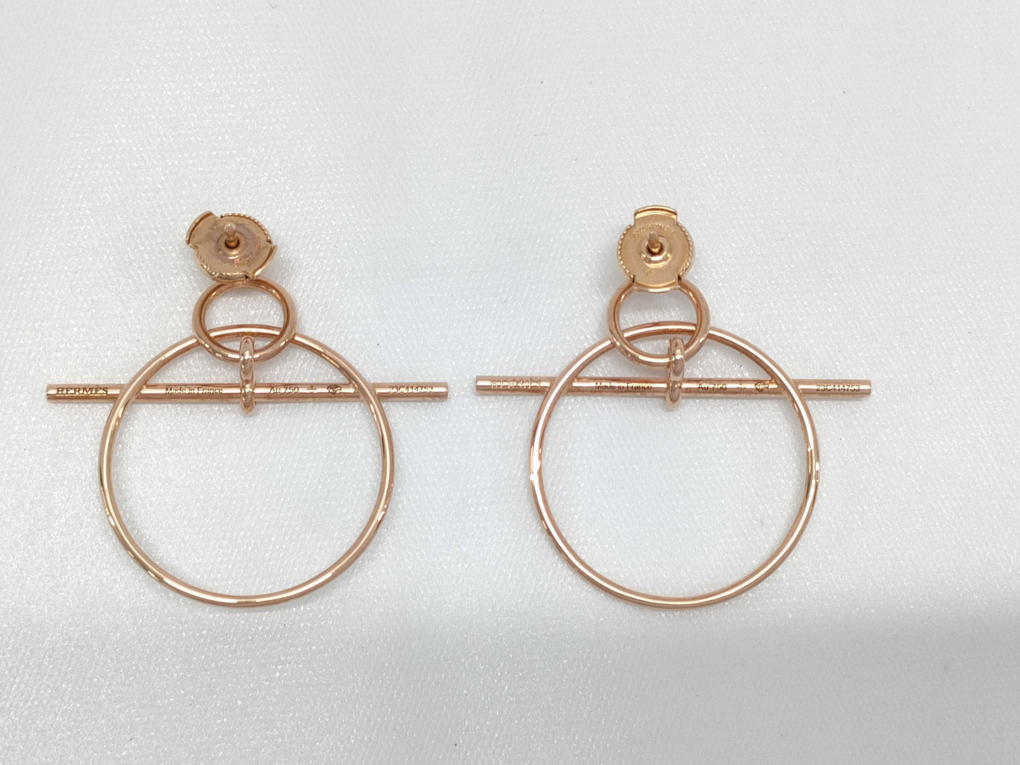 HERMES Echappé PG Au750 8.3g Earrings