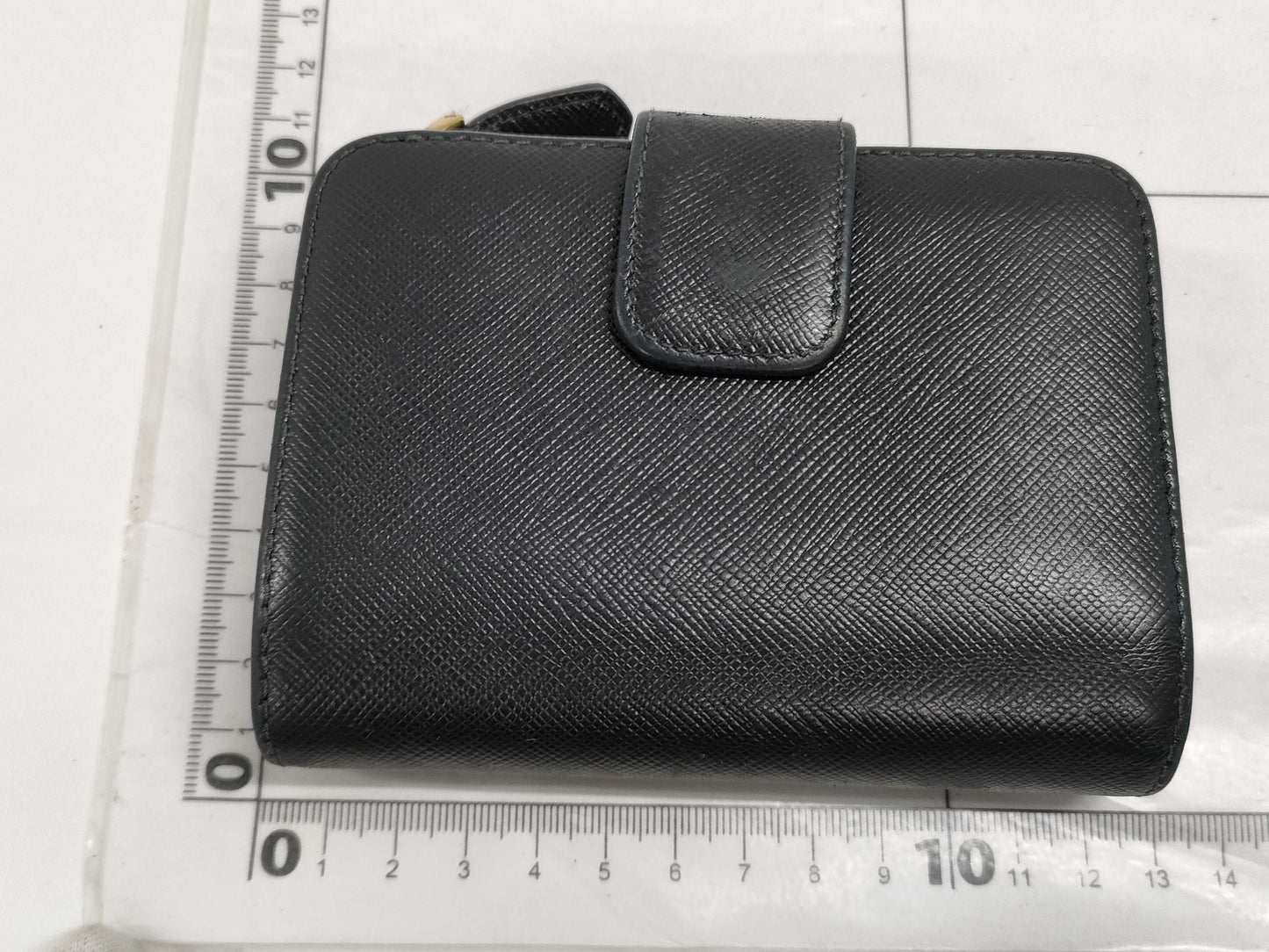 PRADA Black Leather Bifold Wallet