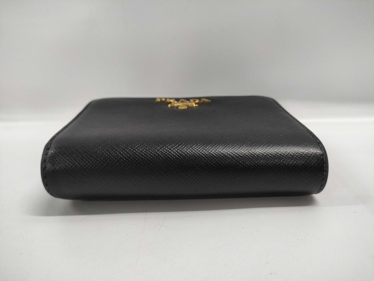 PRADA Black Leather Bifold Wallet