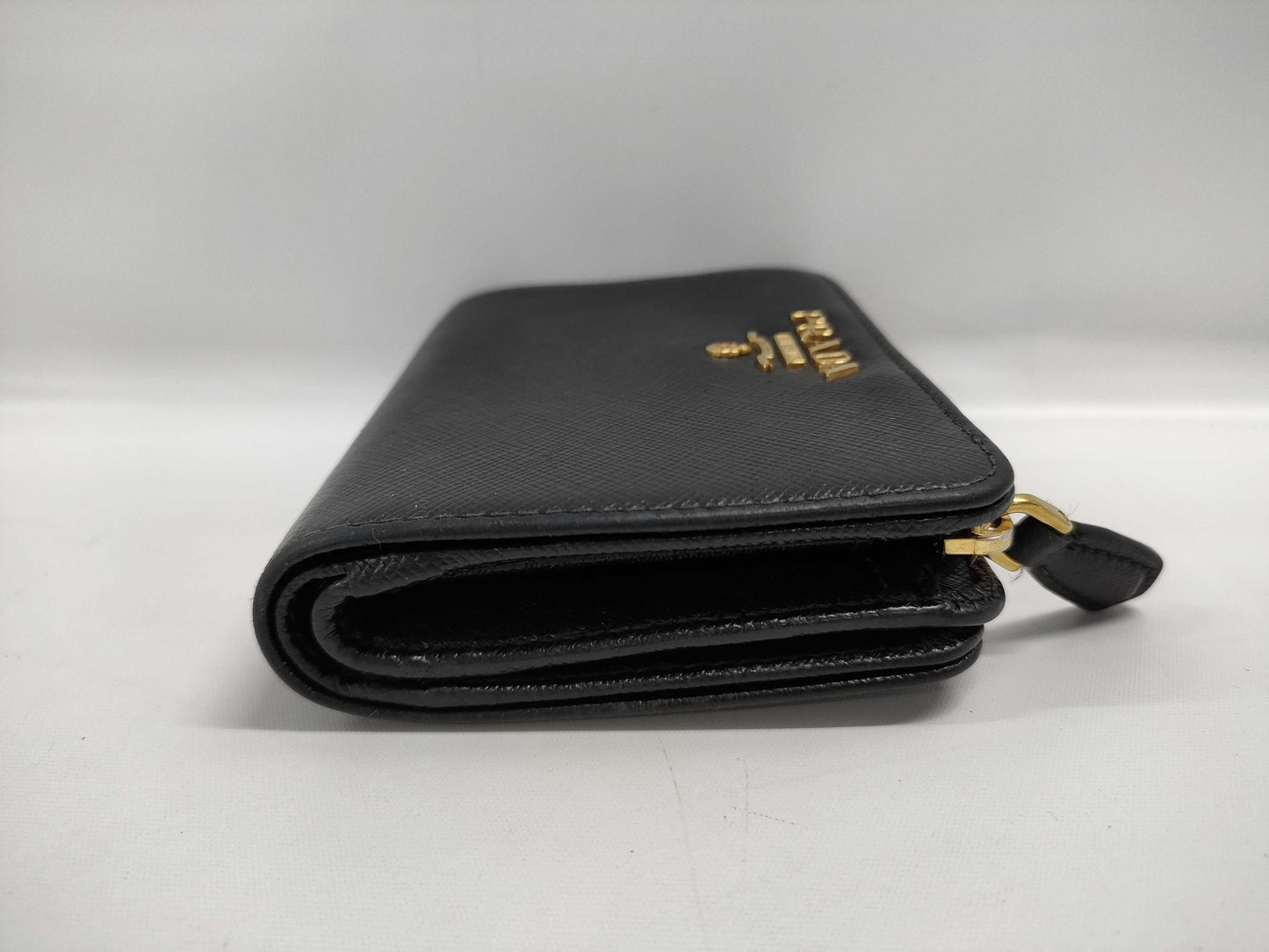 PRADA Black Leather Bifold Wallet