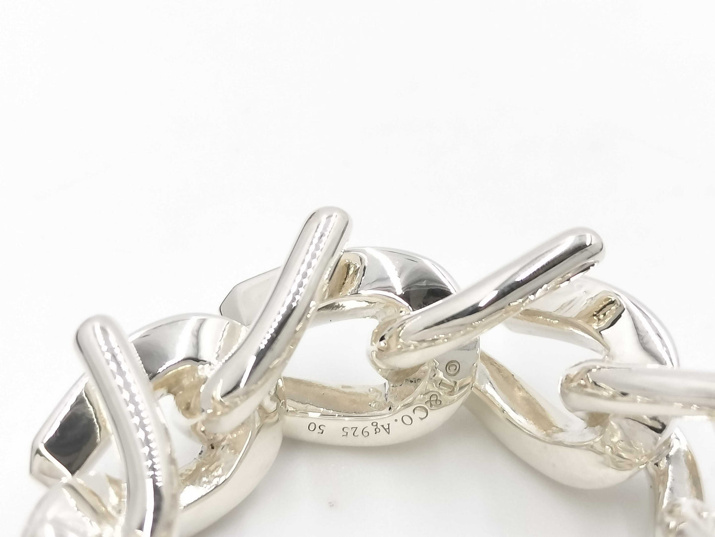 Tiffany & Co. Tiffany Forge Link Ring High Polished Sterling Silver Ring