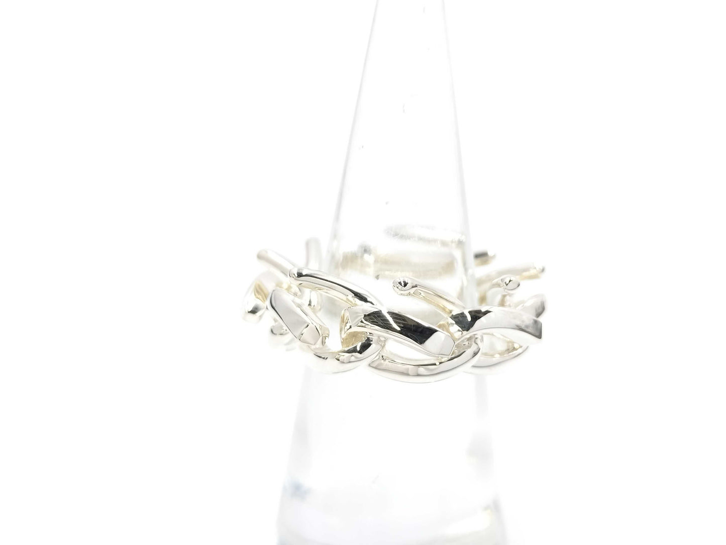 Tiffany & Co. Tiffany Forge Link Ring High Polished Sterling Silver Ring