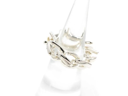 Tiffany & Co. Tiffany Forge Link Ring High Polished Sterling Silver Ring