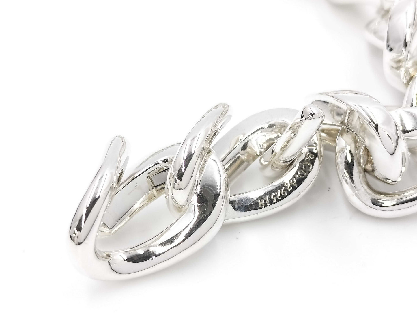 Tiffany & Co. Tiffany Four Medium Link Necklace in High Polished Sterling Silver