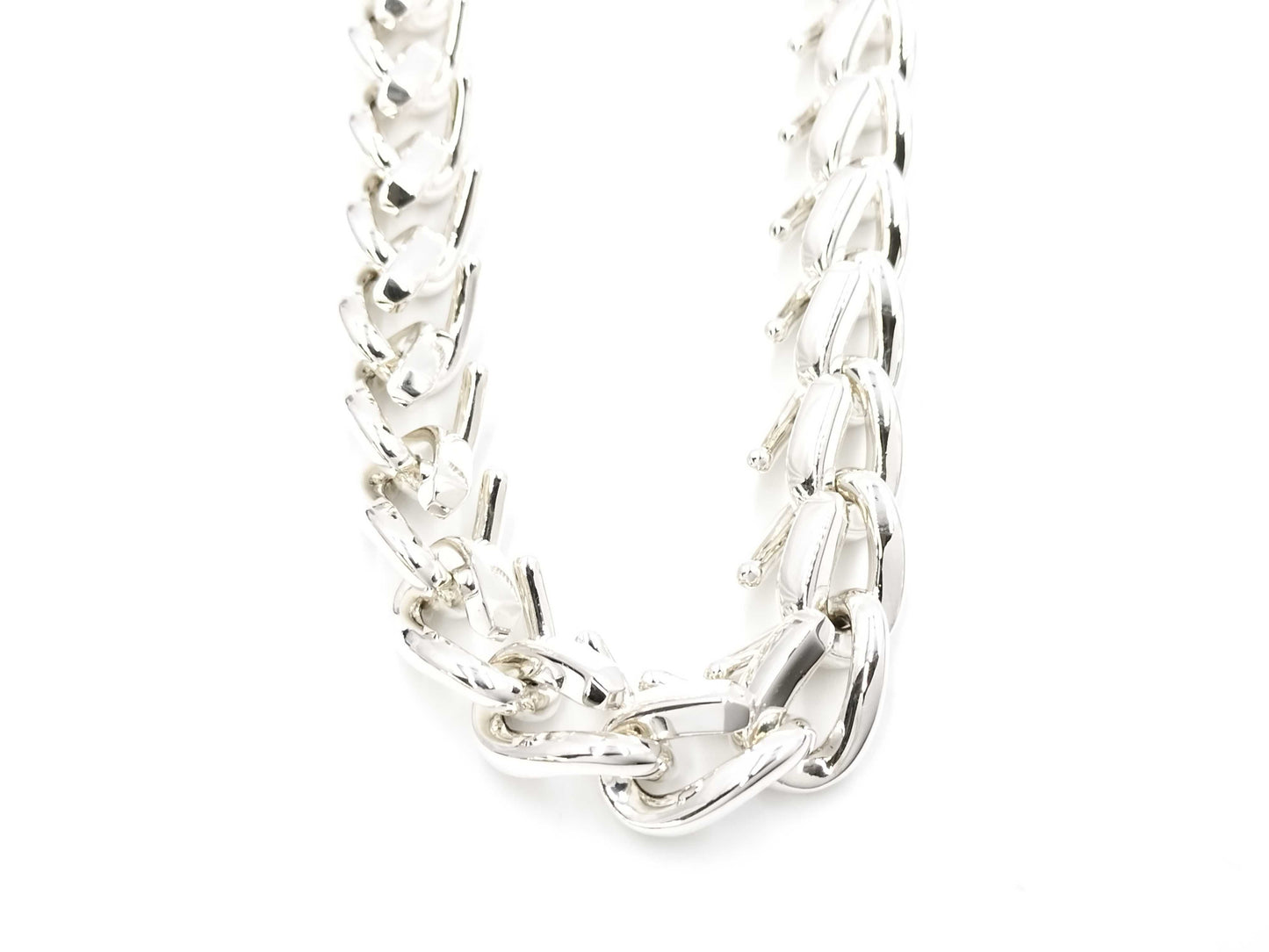 Tiffany & Co. Tiffany Four Medium Link Necklace in High Polished Sterling Silver