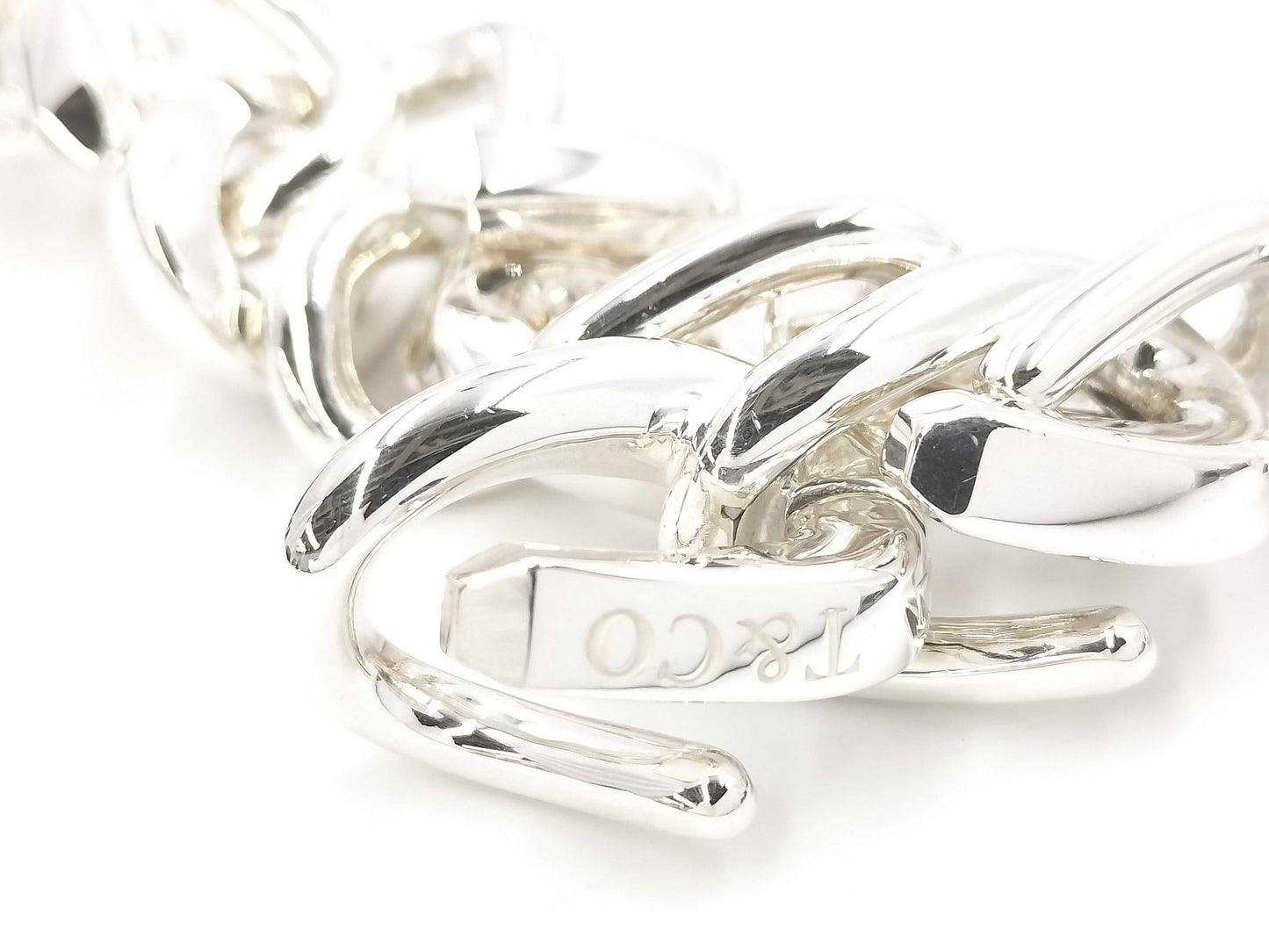 Tiffany & Co. Tiffany Four Medium Link Necklace in High Polished Sterling Silver