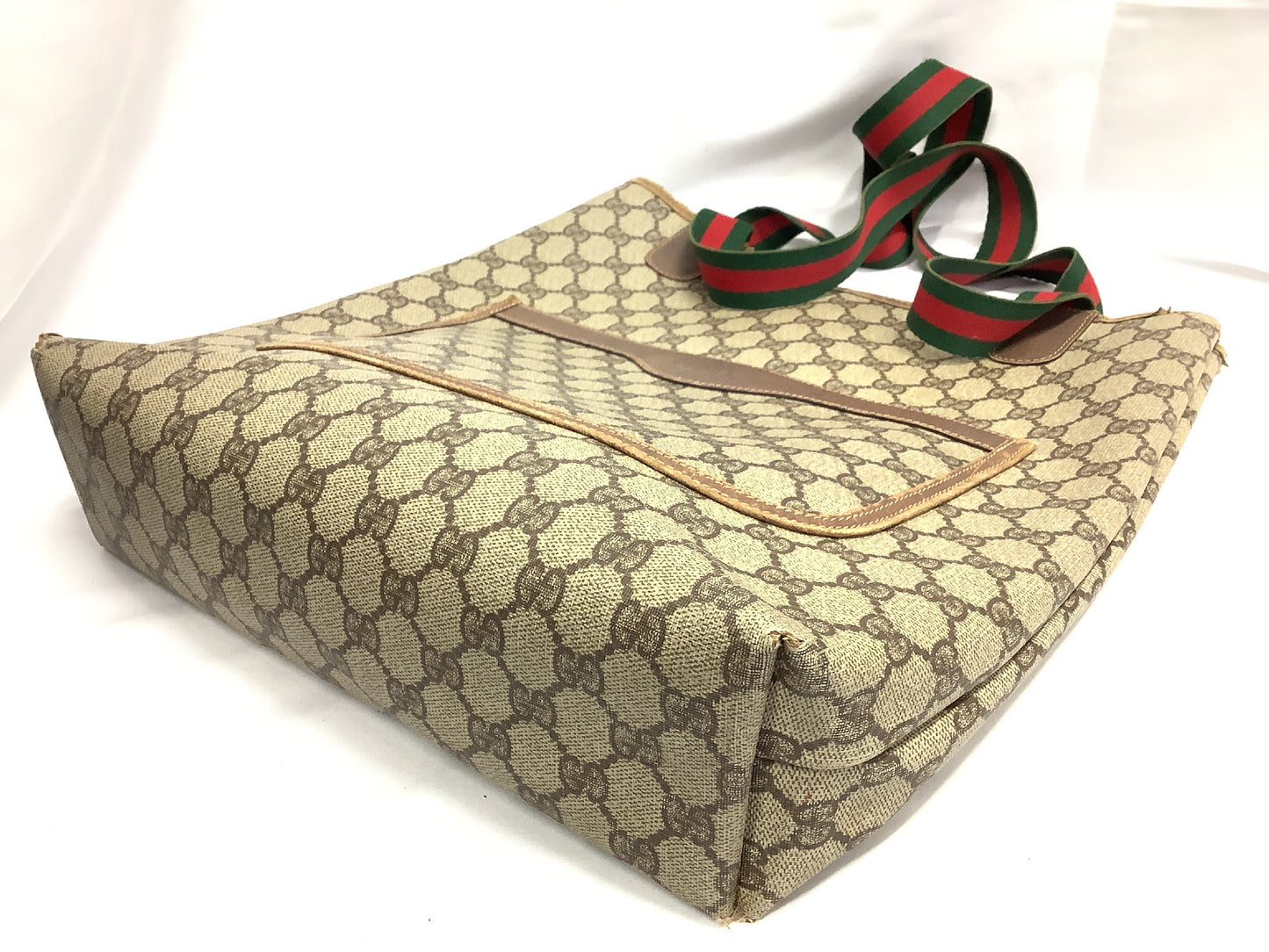 GUCCI GG Supreme Sherry Line Tote Bag