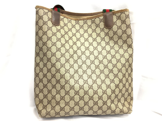 GUCCI GG Supreme Sherry Line Tote Bag