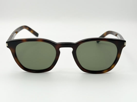 SAINT LAURENT SAINT LAURENT SL28 Classic 49□23-140 Sunglasses Tortoiseshell Brown Leather Case Included Current Model Sunglasses/Eyeglasses