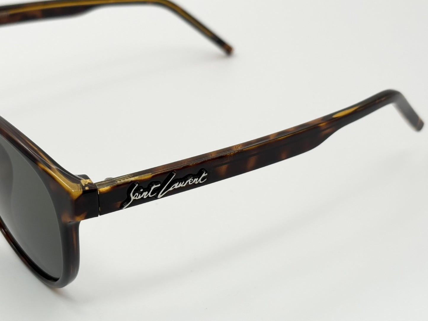 SAINT LAURENT SAINT LAURENT SL335/F Logo 56□17-145 Asian Fit Tortoiseshell Brown Sunglasses with Leather Case and Cloth