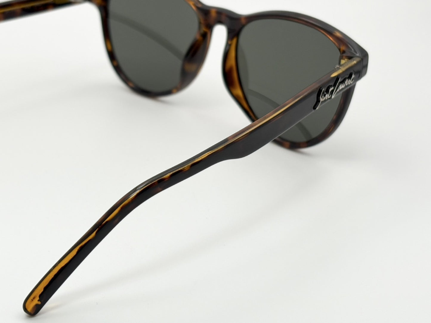 SAINT LAURENT SAINT LAURENT SL335/F Logo 56□17-145 Asian Fit Tortoiseshell Brown Sunglasses with Leather Case and Cloth