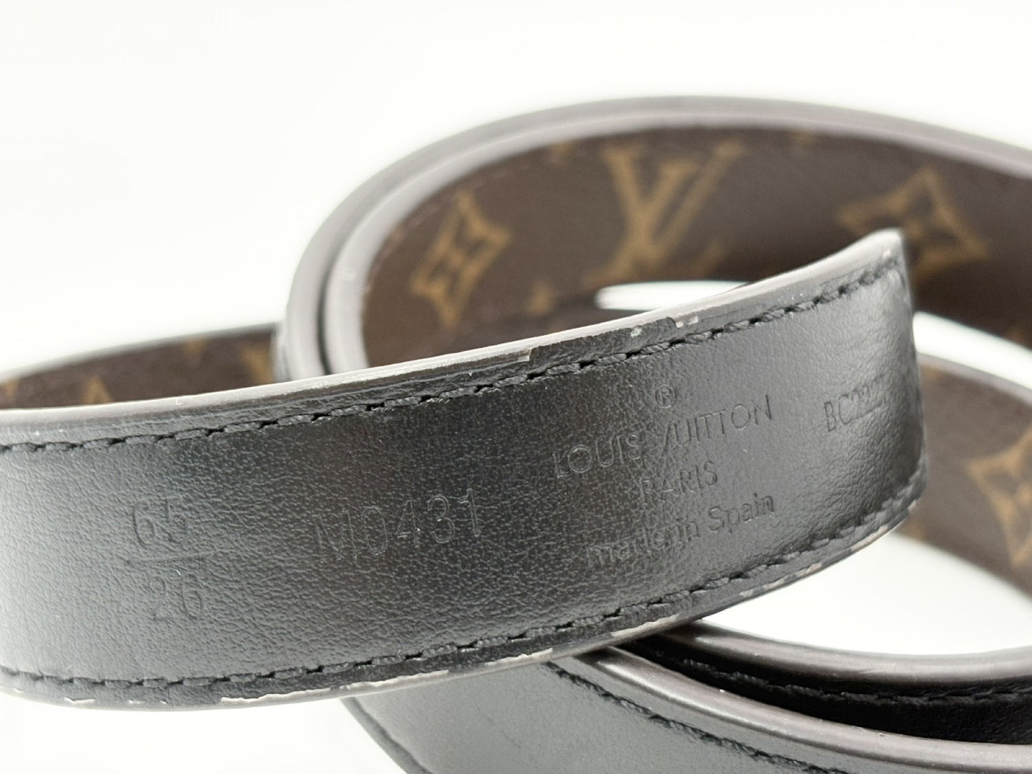 LOUIS VUITTON M0431 Belt - LV Iconic 20mm Reversible Leather Belt 65/26 BC2221 Monogram Belt