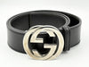 GUCCI 114984 Interlocking G Leather Belt 85/34 Black Belt