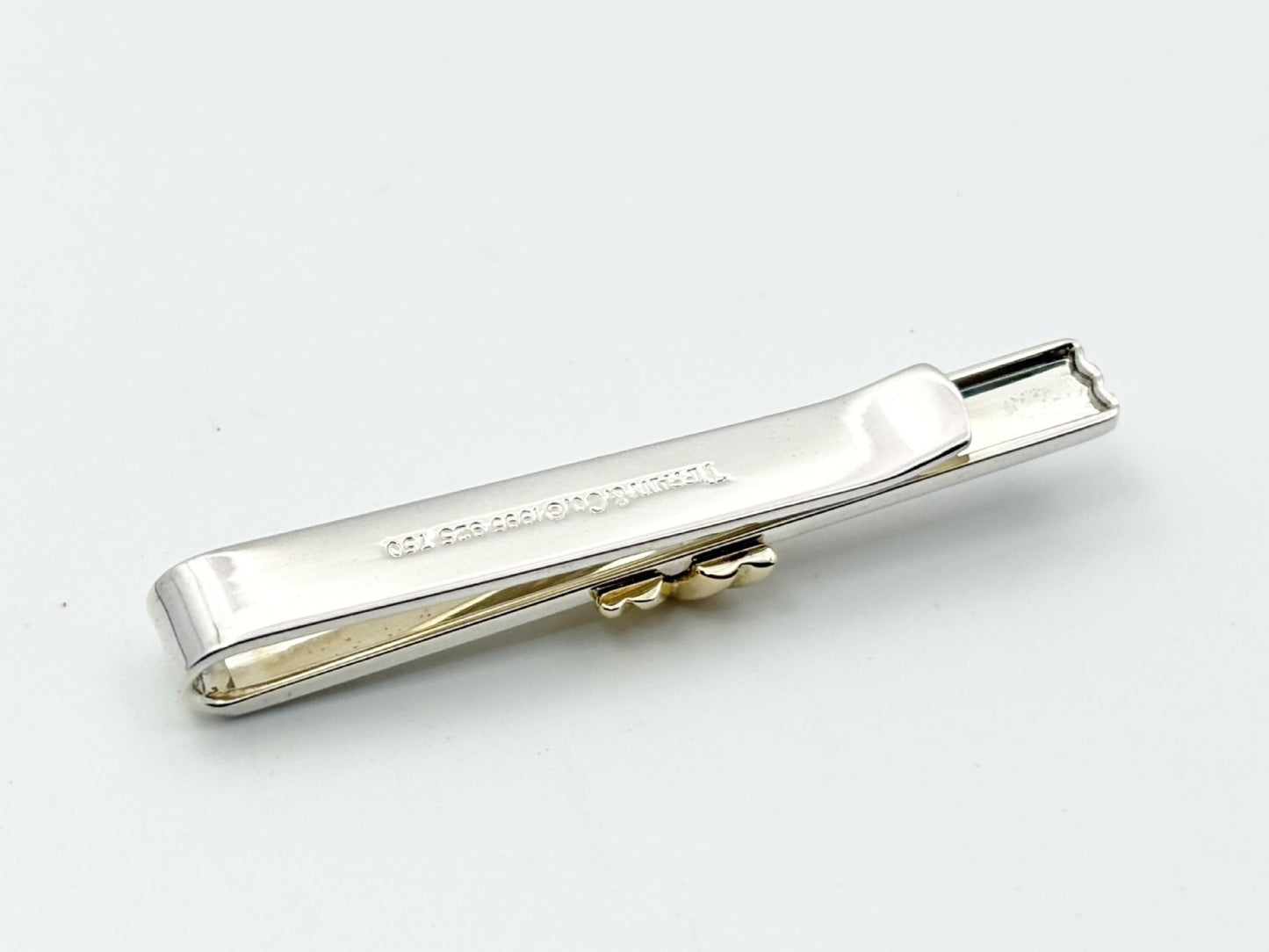 Tiffany & Co. Tiffany Signature 925x750 Silver and Gold Tie Clip/Cufflinks