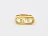 FENDI Orlock FF Logo Ring #S Gold Ring