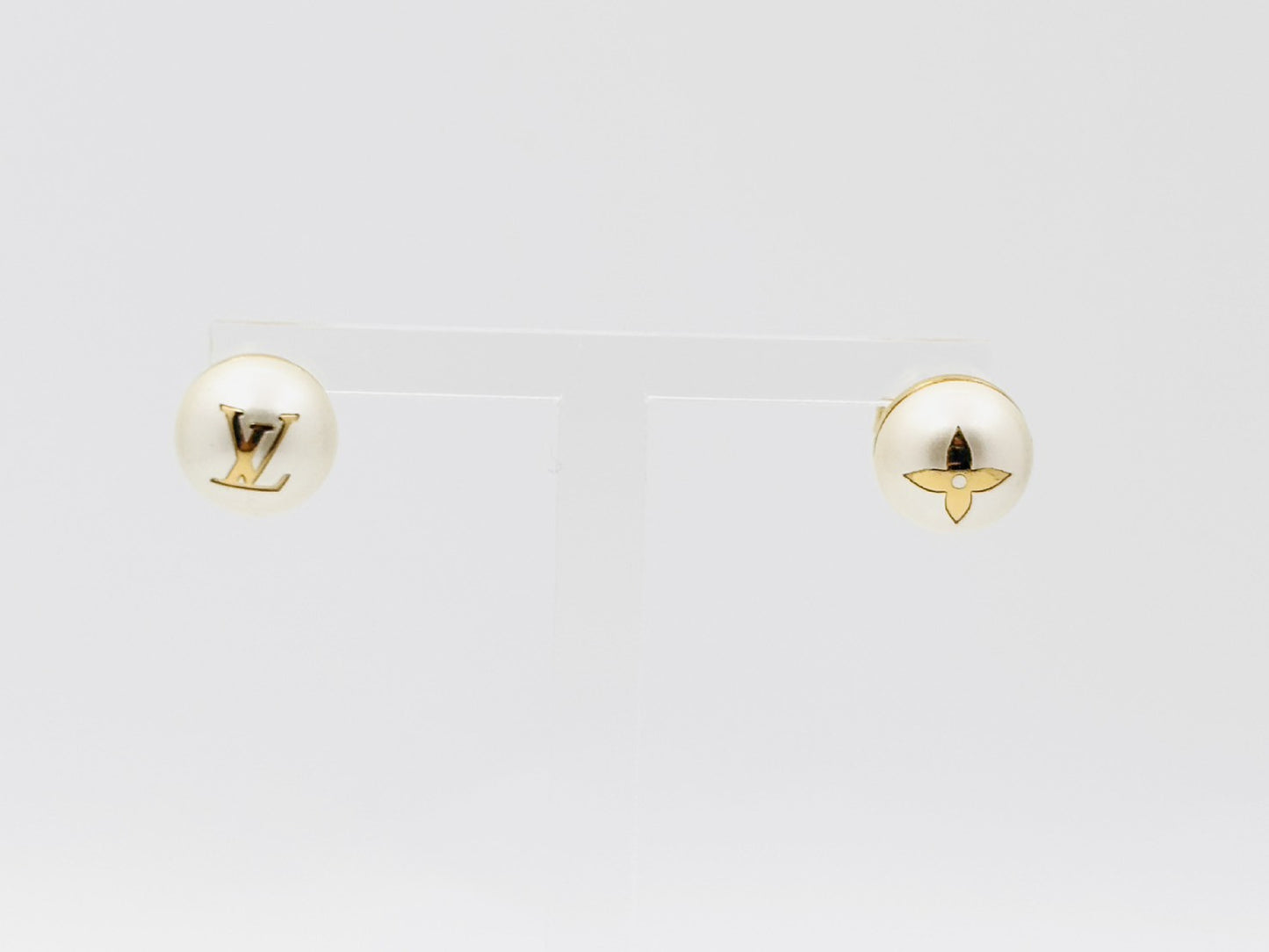 LOUIS VUITTON M01589 Stud My Mix Pearl Earrings OB4214
