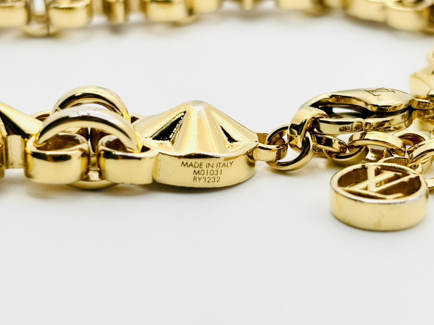 LOUIS VUITTON M01031 My Flower Chain Choker Necklace, Gold, RY3232