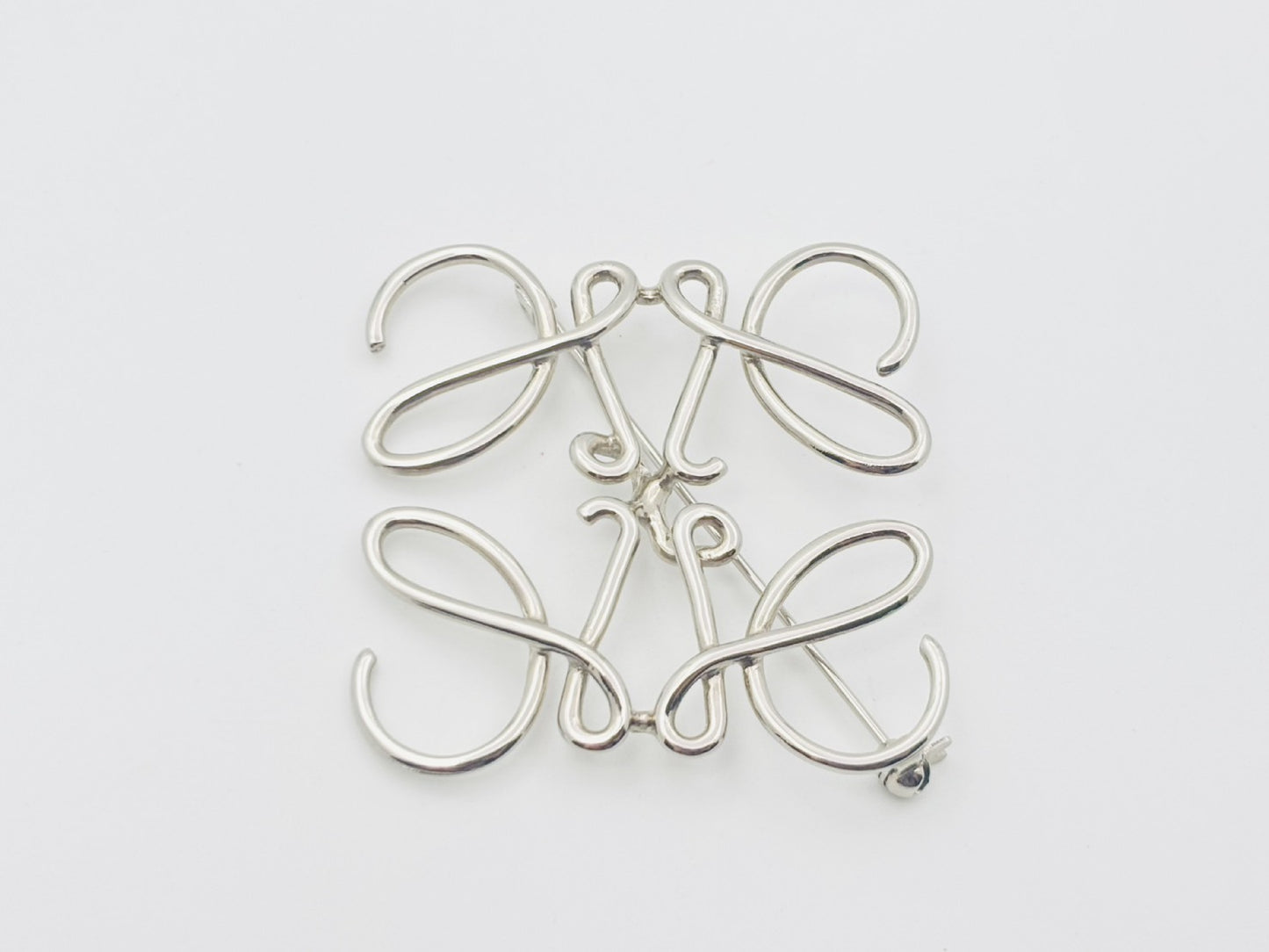 LOEWE Anagram Brooch Silver Brooch