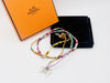 HERMES Tourbillon Horse Charm Cheval Silk Necklace