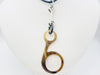 HERMES Rhapsody Buffalo Horn Long Leather Cord Pendant Necklace