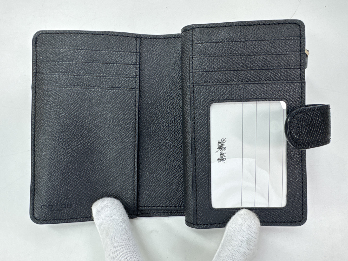 COACH Compact Wallet Black Wallet