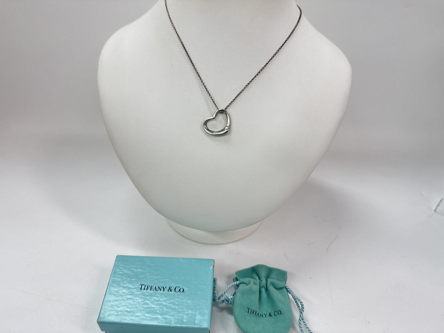Tiffany & Co. Tiffany & Co. 925 Open Heart Necklace 5.4g 41cm Necklace
