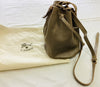IL BISONTE GY113 Drawstring Shoulder Bag with Tassel Charm, Greige, Original Price: ¥26,800