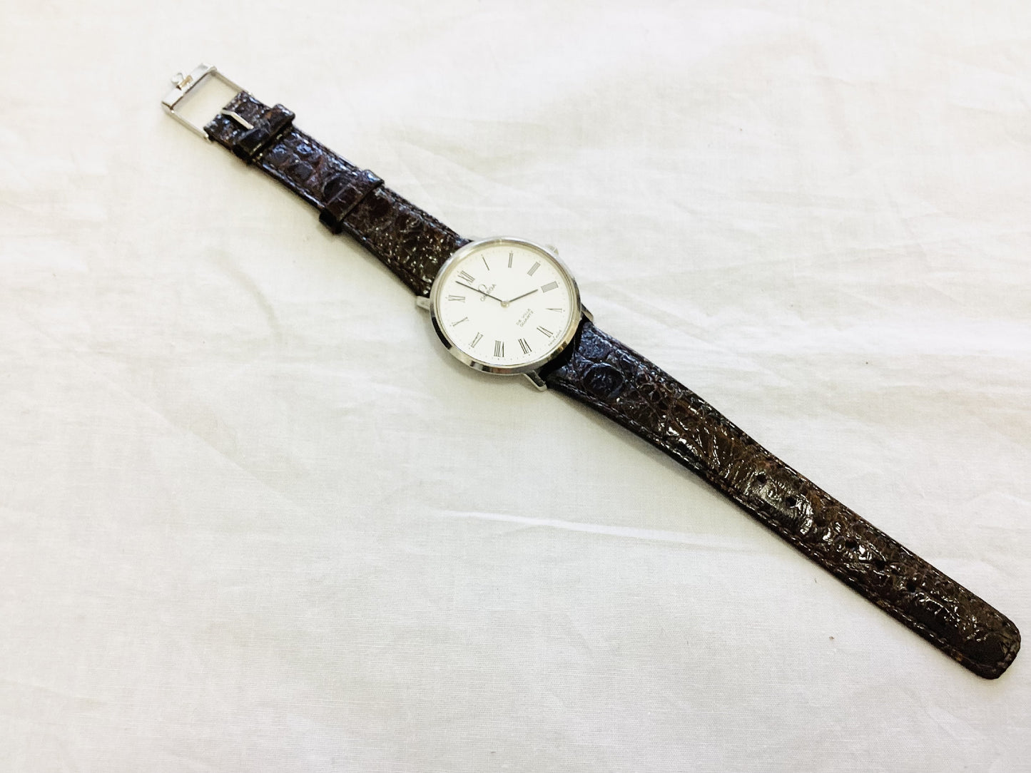 OMEGA Devil Quartz Silver x White Dial Men's Watch