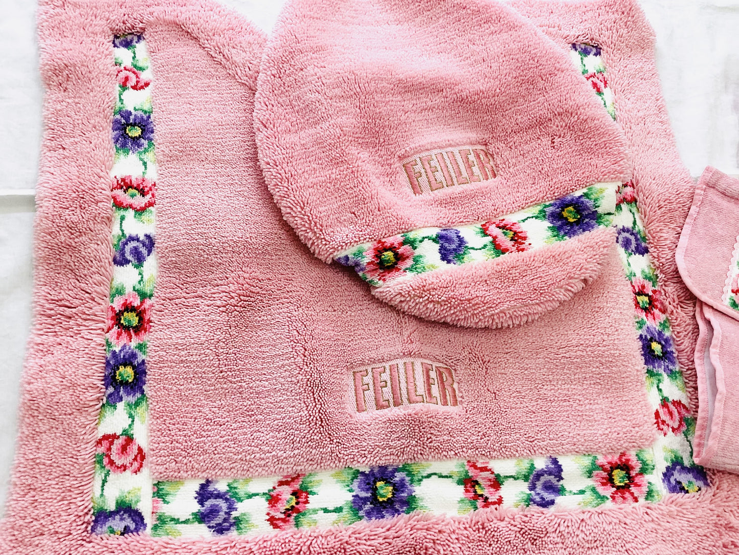 FEILER Toilet Mat Set, Pink, Other Accessories