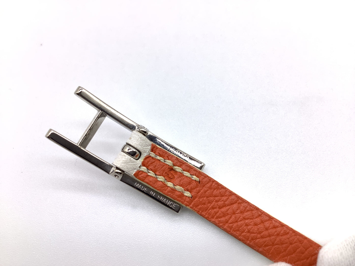 HERMES Leather Bracelet "Api 3" Total Length: Approximately 38cm Bracelet/Bangle