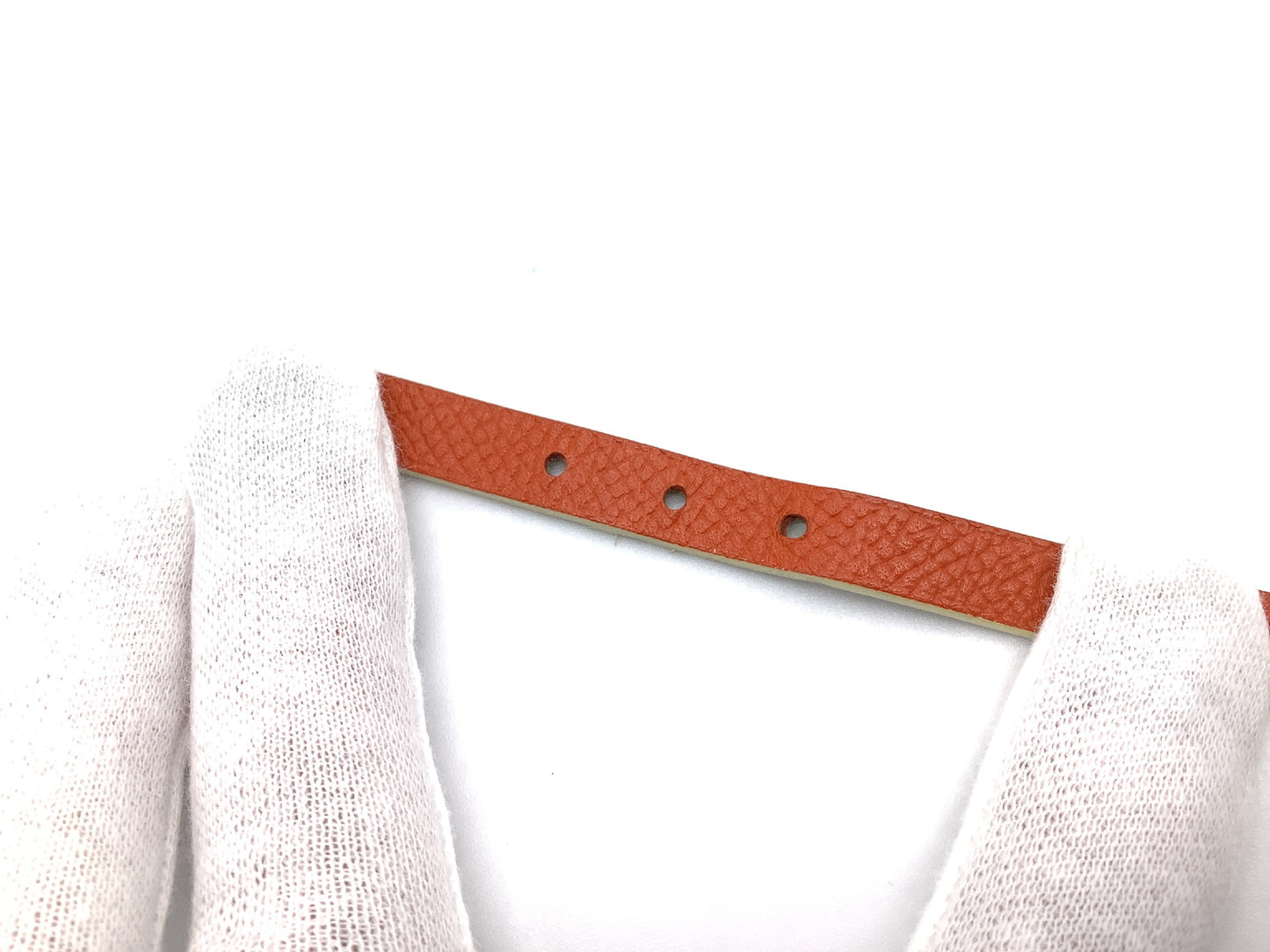 HERMES Leather Bracelet "Api 3" Total Length: Approximately 38cm Bracelet/Bangle
