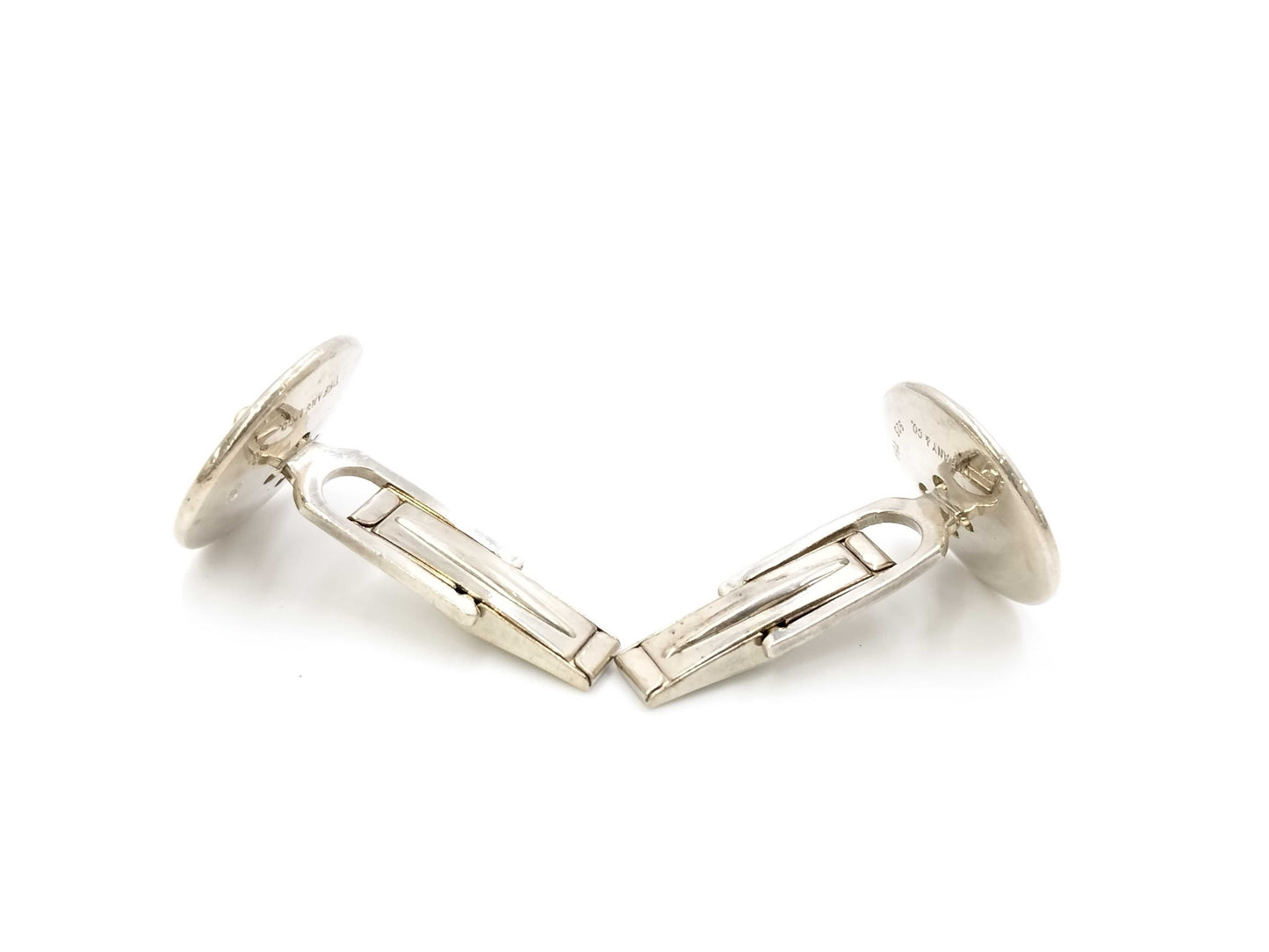 Tiffany & Co. TIFFANY Cufflinks Button Motif 925x750 11.7g Tie Pin/Cufflinks